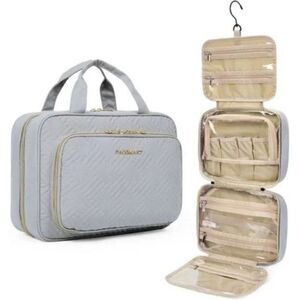 NEW TOILETRY Bag Hanging Travel Makeup Organizer, Grey